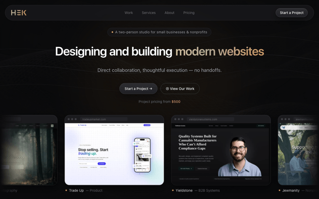 HEK DESIGN STUDIO screenshot